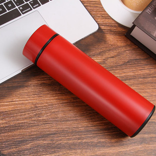 Customized Pure Color 304 Stainless Steel Thermos Cup Double-Layer Vacuum Direct Drinking Cup with Tea Leakage Annual Party Gift Cup