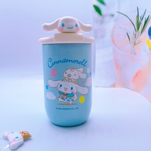 Чистая красная семья Sanrio Big Ear собака винтовая крышка кофейная чашка 380 мл мультяшная кукла голова милый студенческий термос чашка