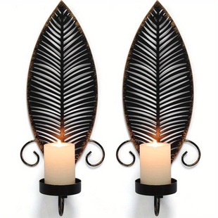 Nordic Ins Home Candle Holder Wall Hanging Wall Decoration Front Decoration Candle Holder Shooting Props Wall Leaf