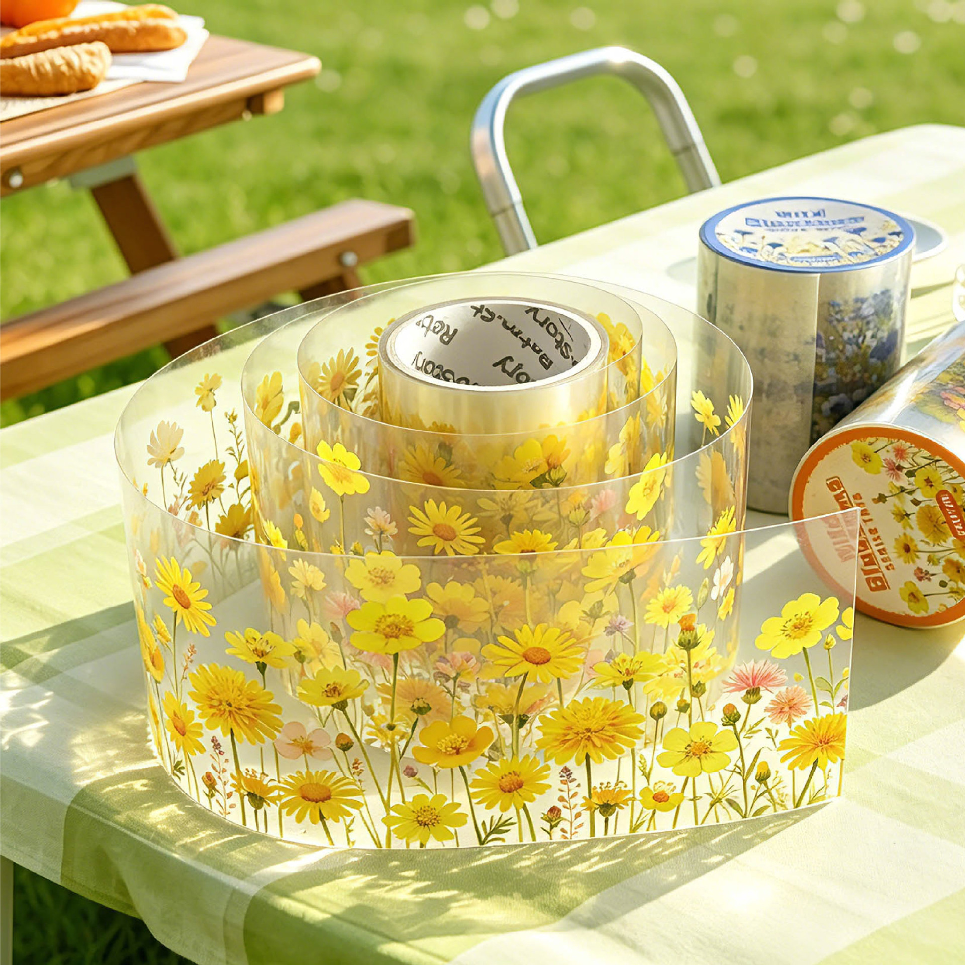 Retro.StoryPET Tape Wild Fragrance Series Floral Theme DIY Creative Material Decorative Reusable Stickers 6 Designs