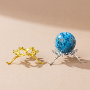 Crystal ball alloy base ornaments creative crystal ball metal base plated gold silver ball holder ornaments