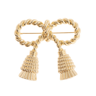 High-end elegant brooch female ins clothes fixed PIN anti-exposure Chinese knot element bow chest pin buckle