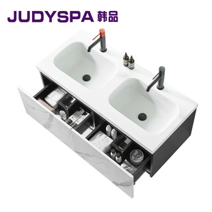 Custom Light Luxury Washstand Bathroom Bathroom Cabinet Combination Hotel Style Artificial Stone Washstand Washbasin