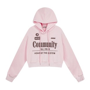 Rest & Recreation Short Hooded Wear Women RR Fall/Winter Loose Casual Printed Trendy Pullover Top