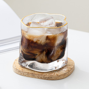 Internet-famous Twisted Glass Household High-value Tea Milk Water Cup Girls Whiskey Beer Cup Origami Cup