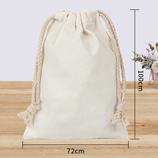 Drawstring Bag Custom Thickeneded Large Capacity Canvas Drawstring Bag Manufacturer Wholesale Storage Bag Can Be Printed with Logo in Multiple Sizes