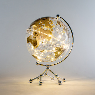 Micro-square earth star luminous globe hand string lamp battery home decoration small ornaments English version