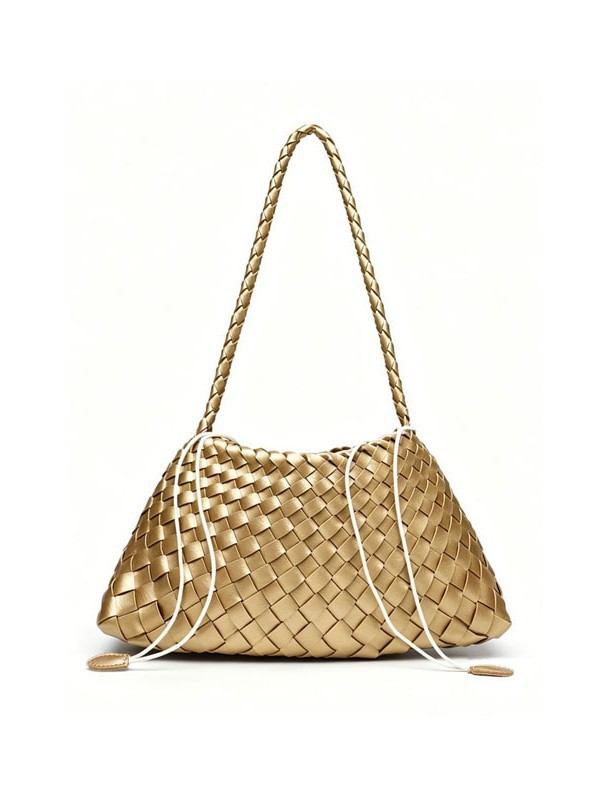 Handmade woven underarm bag for women, 2025 new style, versatile, casual, retro, basket-style handbag/shoulder bag/mother and daughter bag