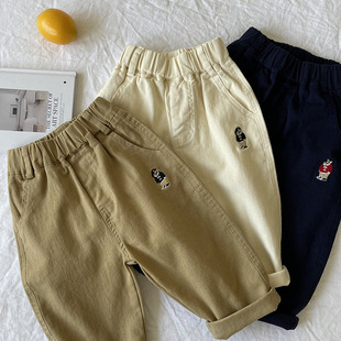 [Mountain View] Children's Pants 2025 Spring Children's Pants Boys and Girls Stretch Casual Pants Cotton Pants Boys Pants