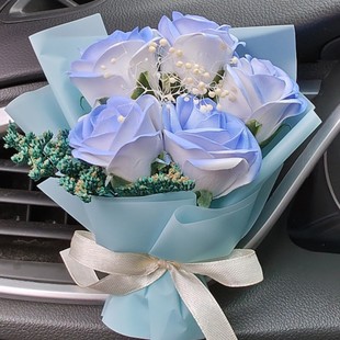 Rose peanut fragrance mouth fragrance car rose soap perfume car clip decoration creative small air outlet mini