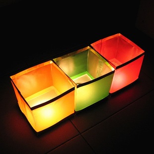 Bag writing lotus lamp river lamp discount water lamp factory lamp square multi-candle blessing paper quality color direct supply