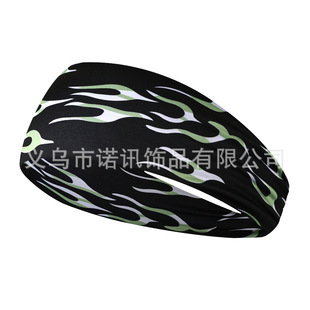 European and American Hot Selling Outdoor Running Hair Band for Men and Women Yoga Hair Band Headband Hair Accessories Sweat-absorbent Printed Wide-brimmed Hair Band