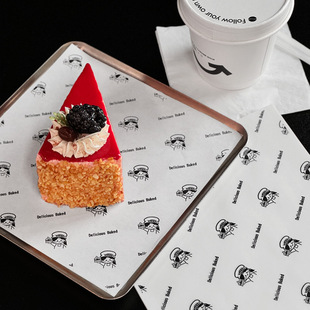 Gainproof Paper Cake Pad Paper Ins Wind Gainproof Paper Tiramisu Baking Oil Paper Dessert Hamburger Fries Wrapping Paper