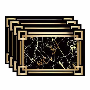 Cross-border Hot-selling Geometric Printing Place Mat Vintage High-grade Bohemian Style Dirt-resistant Heat Insulation Mat for Restaurant Table