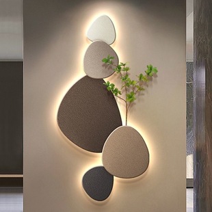 Shilai Running Home Entrance Entrance Decorative Painting Real Green Plant Wall Lamp Painting Simple Living Room Corridor Hanging Painting