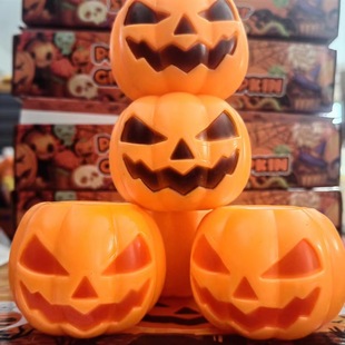 New funny pumpkin Cup squeeze pinch music flash decompression children's vent toy ghost party in stock wholesale