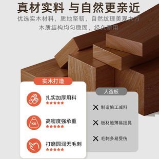 Walnut Color Solid Wood Storage Rack for Trolley Floor Living Room Sofa Side Multi-layer Bedroom Removable Storage Rack
