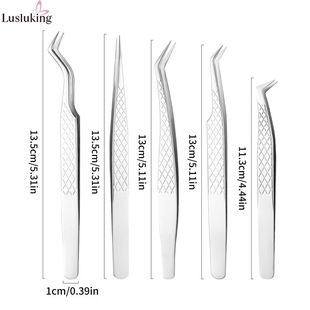 High Precision Stainless Steel Eyelash Blossom Tweezers Golden Wood Grain Gold Feather Clip Water Ripple Dolphin Grafting Eyelash Tweezers