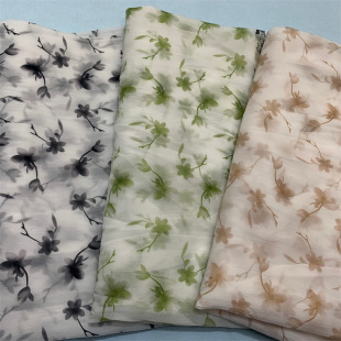 Organza Printed Fabric Advanced Niche Series Elegant Jiangnan Style Soft Digital Developable