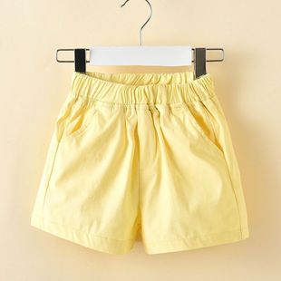 White shorts children girls' cotton summer new color casual all-match medium and big children breathable fashion outdoor fashion