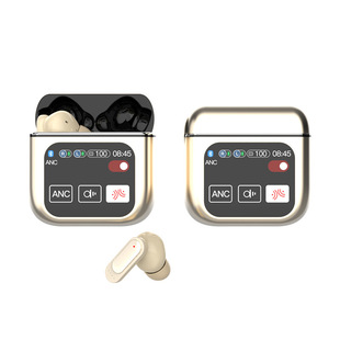 New touch ANC ENC noise reduction Bluetooth headphones with display in-ear high sound quality wireless headphones with large power