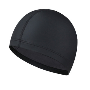 Adult PU swimming cap unisex solid color plus size waterproof breathable non-tightening swimming cap factory can print logo