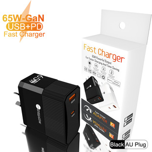 PD нитрид галлия 65W Быстрая зарядка QC3.0 Мобильная зарядная головка подходит для планшетных компьютеров