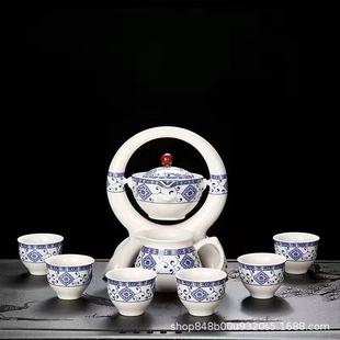 Lazy Man Semi-Automatic Kung Fu Tea Set Household Complete Set of Ceramic Tea Cup Modern Simple Creative Business Gift