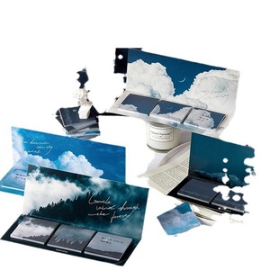 Mo Mo multi-edition Post-it notes sun, moon and stars series ins scenery, light and shadow, art and Starry Sky account message N times 8