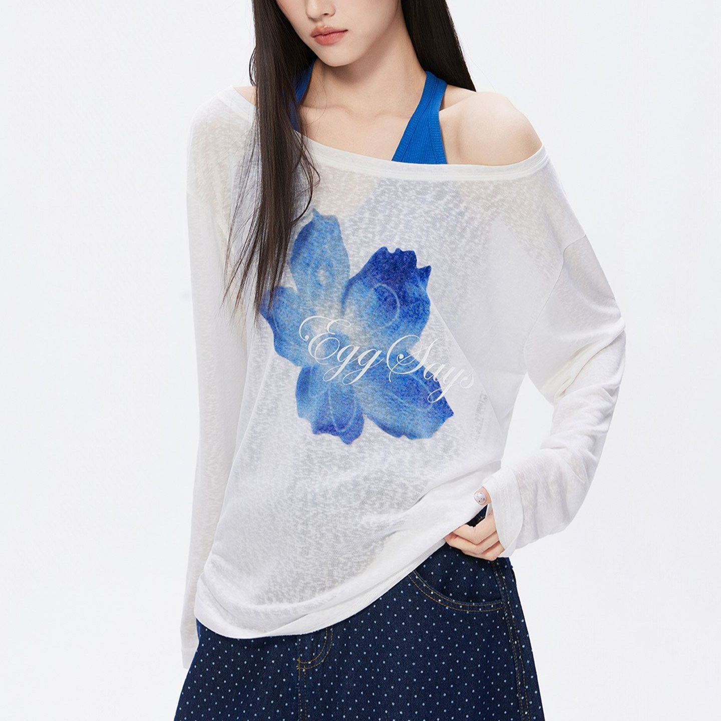 New summer thin sun protection cardigan, slimming long-sleeved t-shirt for women, air-conditioned cardigan, casual loose and comfortable top for women.