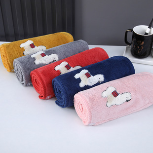 New hair drying cap Women's absorbent quick-drying cute alpaca thickened shower cap hair printing logo dry hair towel wholesale