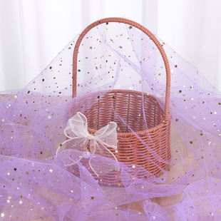 Can be used for cutting star and moon gauze hand gift flower packaging flower basket wedding decoration children's clothing toys star and moon gauze