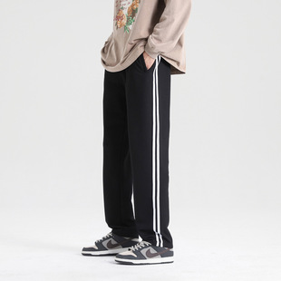 Cross-border school uniform pants navy blue two bars winter fleece-lined junior high school Senior high school primary school students teenagers dark blue school pants