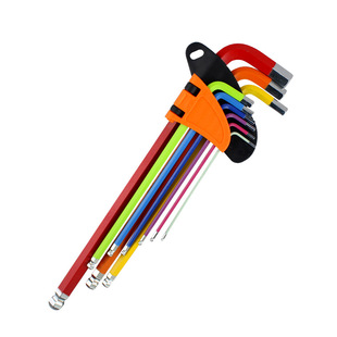 Color Allen Wrench Chrome Vanadium Steel Ball Head Plum Rice Medium Long Long Folding Multi-use