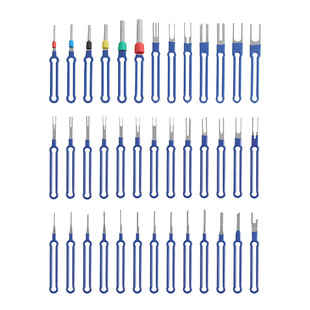 Blue new thickened 39 41 piece set 115g car repair tools stainless steel needle retractor wire harness needle pick