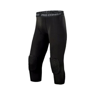 Fanyi Source Factory Honeycomb Anti-collision Cropped Pants Fitness Running Basketball Sports Riding Anti-collision Tight Pants