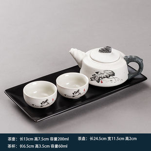 Complete Set of Kung Fu Tea Set Tea Tray suit Household Japanese-style Hotel Room Single Small Teapot Tea Cup Wholesale Price
