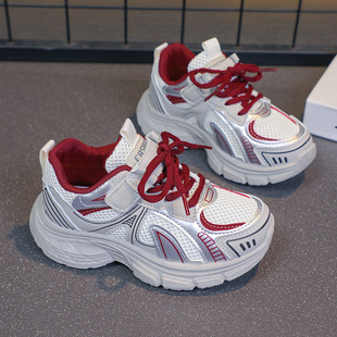 Girls sneaker 2025 Spring New Torre Shoes Lace-up Velcro Mesh Shoes Breathable Casual sneaker Wholesale