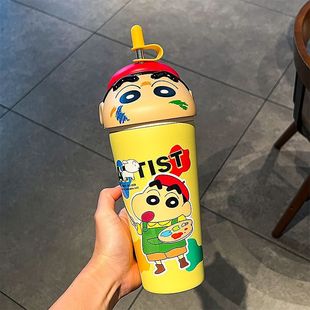 Crayon Shinchan Water Cup 2024 новая чашка изоляции для женщин с высоким значением для студентов