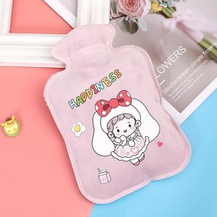Короткие плюшевые впрыска воды горячей воды мешок мультфильм Мини ПВХ рука теплее печати шаблон горячей воды мешок оптом зима необходимое