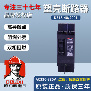 Delixi Molded Case Circuit breaker DZ15-40/2901 16A 20A 32A 40A air switch power type
