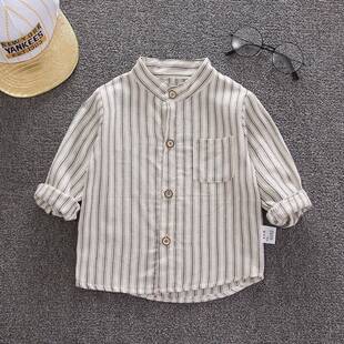 Children's Clothing Boys' Shirts 2025 New Style Kidsren's Handsome Baby Autumn Clothing Fashionable Season Long-Sleeved Shirts Trendy Jackets
