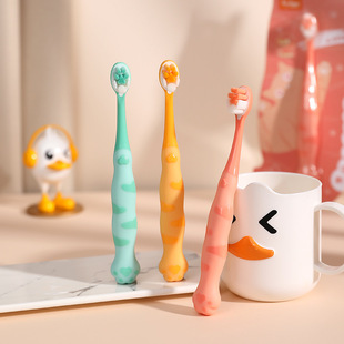 Children's toothbrush soft hair 3-6-12 years old baby baby household cloud soft hair cartoon cat claw toothbrush manufacturers wholesale