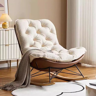 Living Room Rocking Chair Light Luxury Balcony Easy Chair Home Leisure Adult Recliner Single Person Sofa Chair Lazy Person Recliner