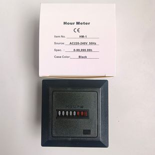 Industrial Timer Cumulative Time Table Mechanical Timer HM-1 Black Hour Meter