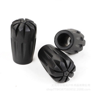 Mountaineering staff accessories anti-slip sleeve tungsten steel staff foot sleeve universal staff tip sleeve rubber head anti-slip wear-resistant PVC new L2