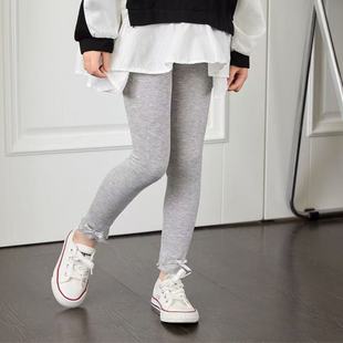 Baby Girls' Thin Leggings Spring and Summer New Korean Style Cropped Pants Ultra-thin Elastic Outer Wear Girls' Long Pants