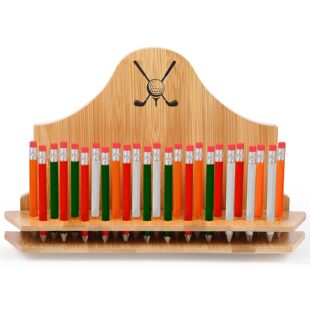 Wall Mounted Wooden Golf Pencil Display Stand Solid Wood Golf Pencil Holder Hanging Wooden Pencil Holder