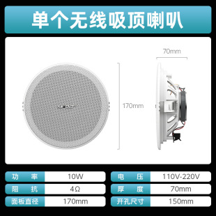 Wireless Bluetooth Wall-Mounted Audio Shop Speaker Speaker Embedded Ceiling Hanging Wall Commercial