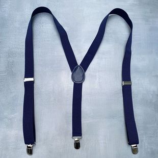 Men's Suit Shirt Suit Pants Strap Vintage Pants elastic strap clip Men's adult suspenders non-slip suspenders buckle